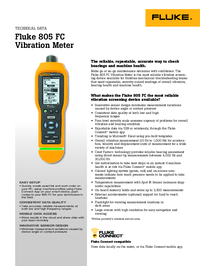 Thumbnail of document Data Sheet - 805FC Vibration Meter